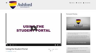
                            8. Using the Student Portal - Ashford University