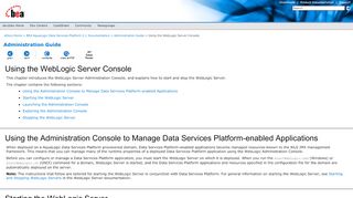 
                            4. Using the WebLogic Server Console - Oracle Docs