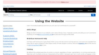 
                            7. Using the Website | Ann Arbor District Library