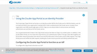 
                            8. Using the Zscaler App Portal as an Identity Provider | Zscaler