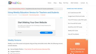 
                            9. Using Weebly Education Version for Teachers and …