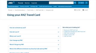 
                            2. Using your ANZ Travel Card