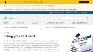 
                            3. Using your EBT card | Mass.gov