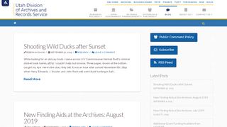 
                            3. Utah State Archives and Records Service - News from the Archives