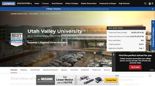 
                            7. Utah Valley University - Profile, Rankings and Data | US News Best ...