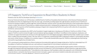 
                            9. UTI Supports TechForce Expansion to Reach More Students In Need ...