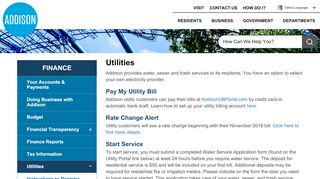 
                            3. Utilities | Addison Texas