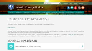 
                            5. Utilities BillPay Information | Martin County Florida