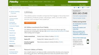 
                            6. Utilities - Fidelity Investments