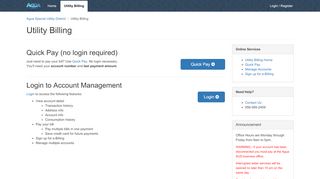 
                            2. Utility Billing - Agua Special Utility District - Municipal Online ...