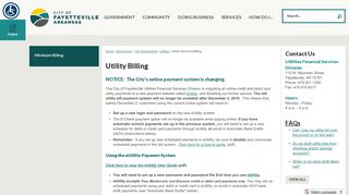 
                            8. Utility Billing | Fayetteville, AR - Official Website - City of Fayetteville