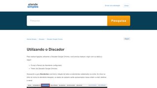 
                            5. Utilizando o Discador – Atende Simples