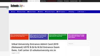 
                            2. Utkal University Entrance Test Admit Card 2019 – Check ...