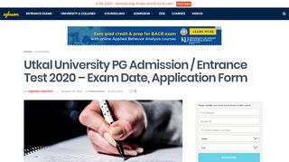 
                            8. Utkal University PG Admission / Entrance Test 2020 - Exam ...