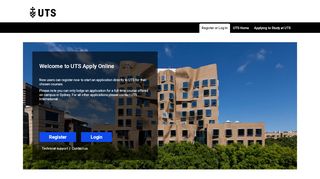 
                            3. UTS Apply Online (not Logged In) - Register or Login