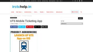 
                            1. UTS Mobile Ticketing App - irctchelp.in