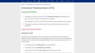 
                            4. UTS Unreserved Ticketing System - eRail.in