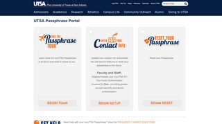 
                            8. UTSA Passphrase Portal Home