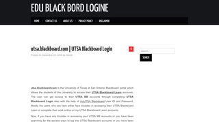 
                            5. utsa.blackboard.com | UTSA Blackboard Login