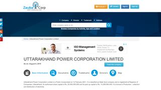 
                            5. UTTARAKHAND POWER CORPORATION LIMITED - Zauba Corp