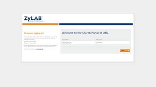 
                            9. UTU - Login Page for the Search Portal