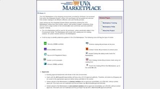 
                            2. UVA Marketplace Project - Procurement Services -- UVA Marketplace