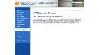 
                            5. UVA Marketplace Upgrades: Procurement Services