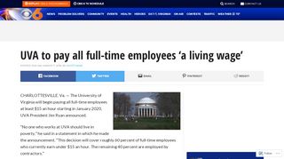 
                            8. UVA to pay all full-time employees 'a living wage' | WTVR.com