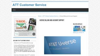 
                            5. UVerse Billing and Account Support | ATT Customer Service