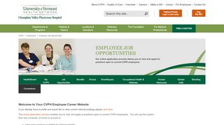 
                            1. UVM Health Network - CVPH - Employee Job Opportunities - CVPH.org