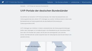 
                            2. UVP-Portale der deutschen Bundesländer | UVP-Portal