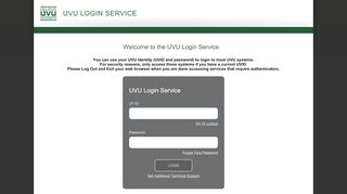 
                            3. UVU Login Service