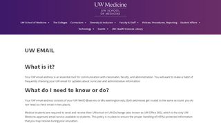 
                            6. UW Email | UW Medicine
