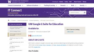 
                            2. UW Google G Suite for Education | IT Connect
