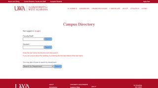 
                            5. UWA Directory - University of West Alabama