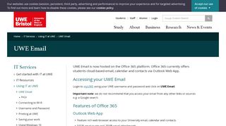 
                            2. UWE Email - UWE Bristol: IT Services