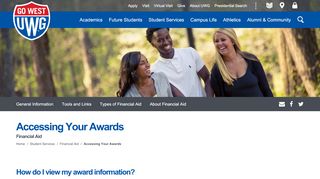 
                            1. UWG | Accessing Your Awards - University of West Georgia