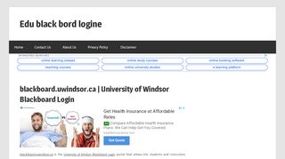 
                            6. UWindsor Blackboard- University of Windsor …