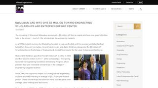 
                            6. UWM alum and wife give $2 million toward engineering scholarships ...