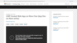 
                            6. UWP Hosted Web App on Xbox One (App Dev on Xbox series ...