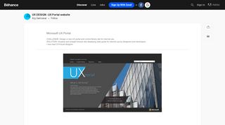 
                            5. UX DESIGN -UX Portal website on Behance