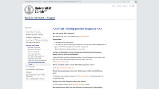 
                            4. UZH - Knowhow Datenbank - AAI FAQ - Häufig gestellte Fragen zu AAI
