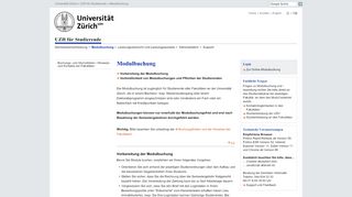 
                            6. UZH - UZH für Studierende - Modulbuchung