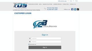 
                            4. V2B Customer Login - TDS Inc