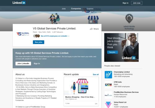 
                            11. V5 Global Services Private Limited. | LinkedIn