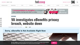 
                            8. VA investigates eBenefits privacy breach, website down ...