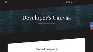 
                            8. Vaadin Framework | Developer's Canvas