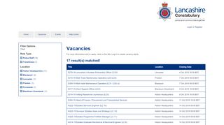 
                            5. Vacancies - Lancashire Constabulary