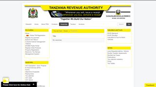 
                            3. Vacancies - Tanzania Revenue Authority