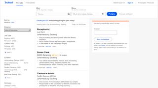 
                            9. Vacancy Jobs in City of Johannesburg, Gauteng - Indeed